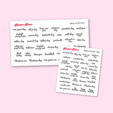 Holiday Script Stickers | Full & Mini Foiled Sheets