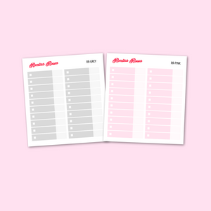 2025 RR Budget Expense Stickers | Pink & Grey