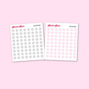 2025 RR Dot Stickers | Transparent & Matte Stickers