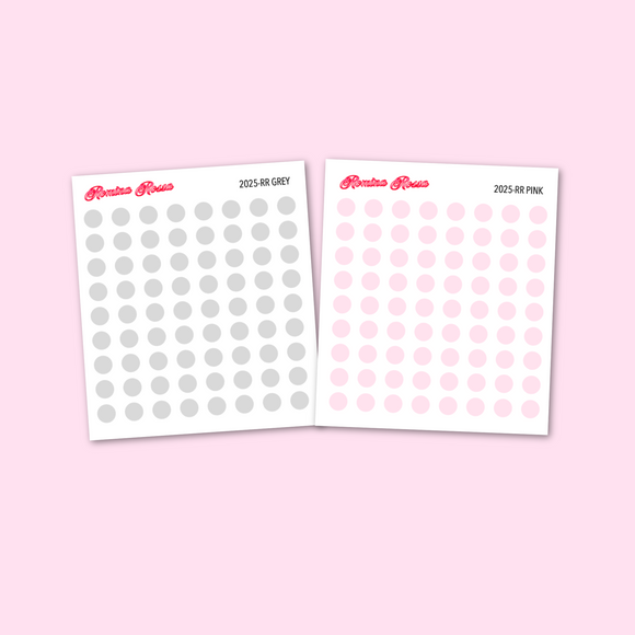 2025 RR Dot Stickers | Transparent & Matte Stickers