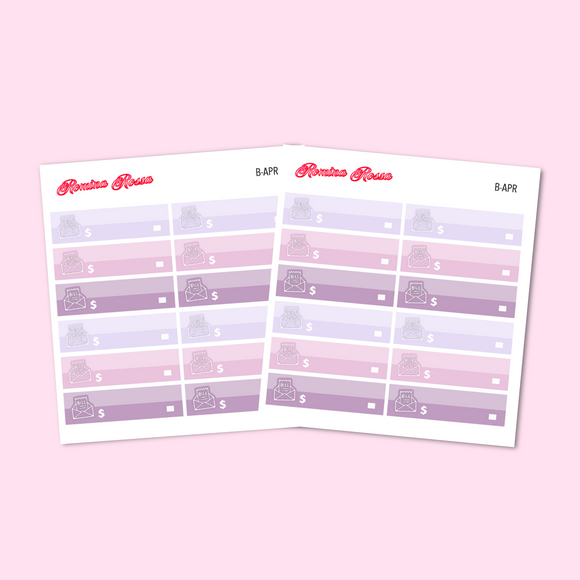 Bill Due Stickers - April 2025