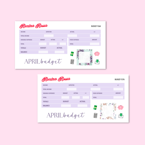 April 2025 Budget Kit | 7x9, 8.5x11 & Petite Monthly Planner