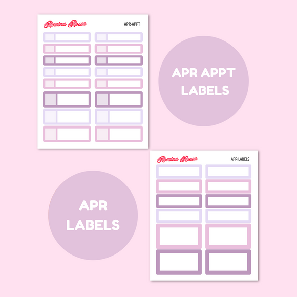 April 2025 Monthly Labels | EC 7x9 Planner