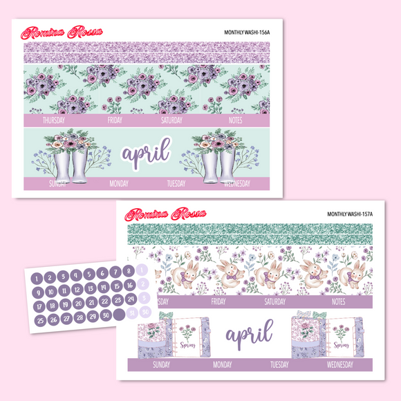 April 2025 Monthly Stickers | 7x9 Planner, 8.5x11 Planner & Petite Planner