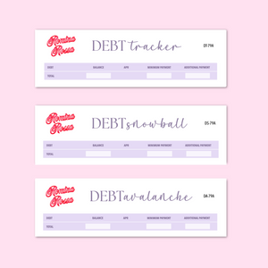 April 2025 Debt Tracker / Debt Snowball / Debt Avalanche | 7x9, 8.5x11, Petite Monthly Planner