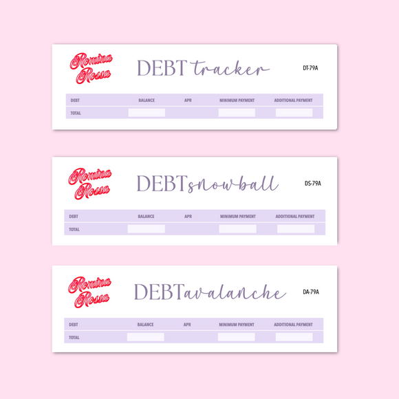 April 2025 Debt Tracker / Debt Snowball / Debt Avalanche | 7x9, 8.5x11, Petite Monthly Planner