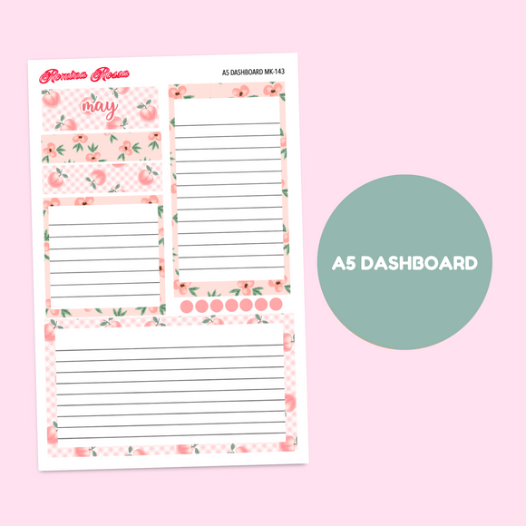 MK-143 May 2025 Dashboard and Script Stickers | A5 & 7x9 EC Planner