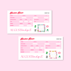 August 2025 Budget Kit | 7x9, 8.5x11 & Petite Monthly Planner