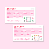 August 2025 Budget Kit | 7x9, 8.5x11 & Petite Monthly Planner