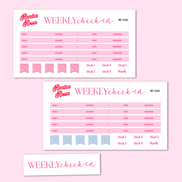 August 2025 Weekly Check In Kit | 7x9, 8.5x11 & Petite Monthly Planner