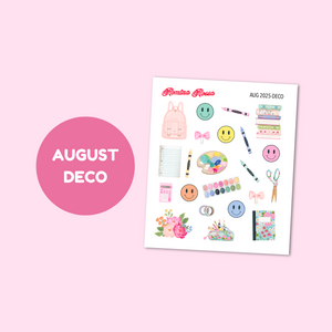 August 2025 Decorative Stickers
