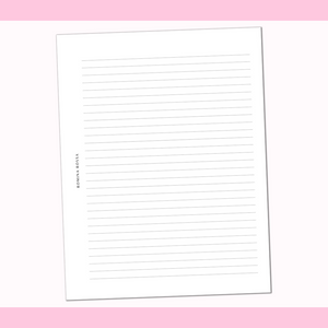 Notes Page Inserts | 8.5x11 | 15 sheets