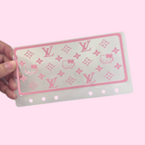 HK Luxe Personal A6 Cash Envelopes | Set of 3 | Pink Glitter Vinyl