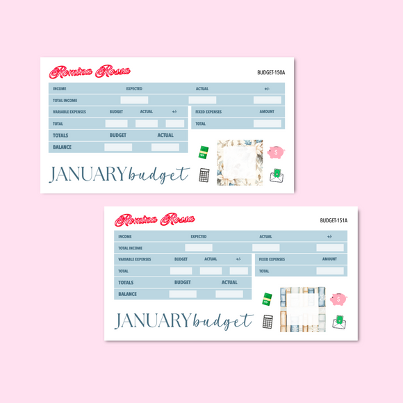 January 2025 Budget Kit | 7x9, 8.5x11 & Petite Monthly Planner