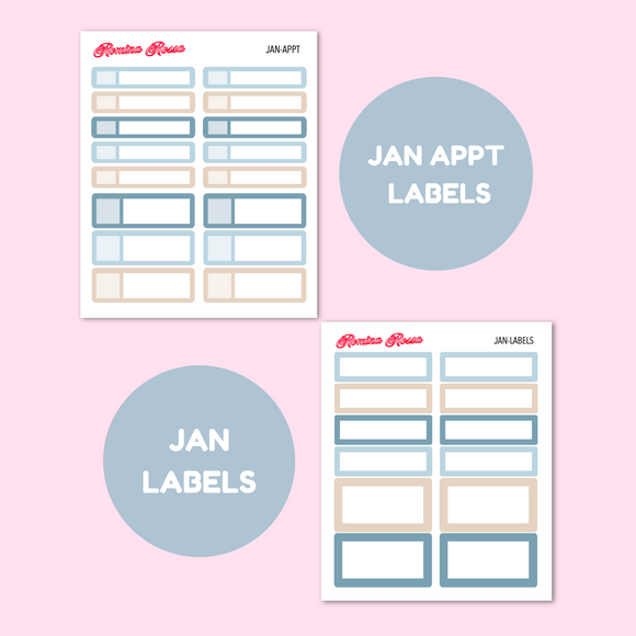 January 2025 Monthly Labels | EC 7x9 Planner