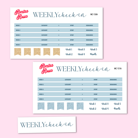 January 2025 Weekly Check In Kit | 7x9, 8.5x11 & Petite Monthly Planner