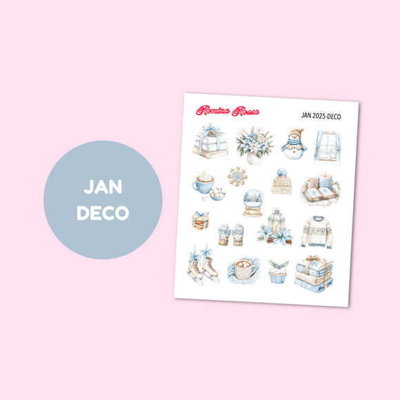 January 2025 Decorative Stickers