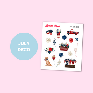 July 2025 Decorative Stickers