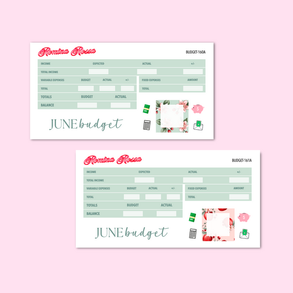 June 2025 Budget Kit | 7x9, 8.5x11 & Petite Monthly Planner