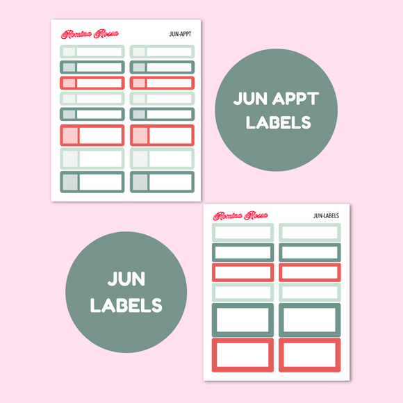 June 2025 Monthly Labels | EC 7x9 Planner