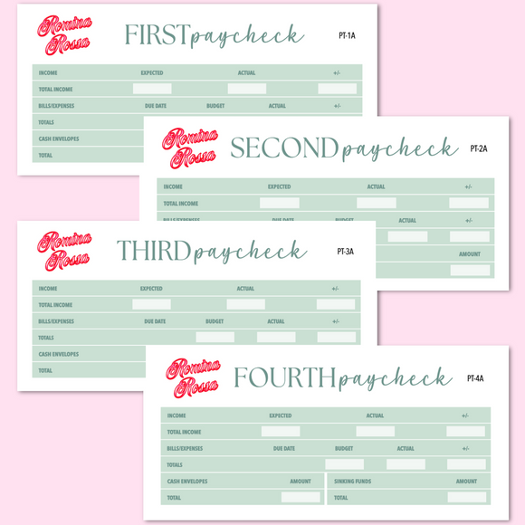 June 2025 Paycheck to Paycheck Budget Stickers