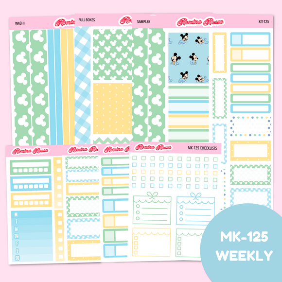 MK-125 | Baby Mickey - Weekly Sticker Kit Sheets