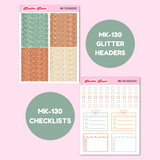 MK-130 | Grateful & Thankful - Weekly Sticker Kit Sheets