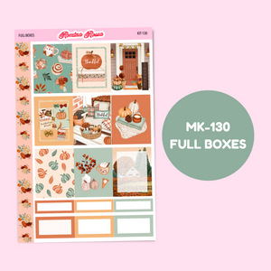 MK-130 | Grateful & Thankful - Weekly Sticker Kit Sheets