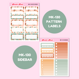 MK-130 | Grateful & Thankful - Weekly Sticker Kit Sheets