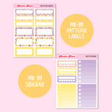 MK-99 | Lavender & Honey - Weekly Sticker Kit | Hourly & Vertical