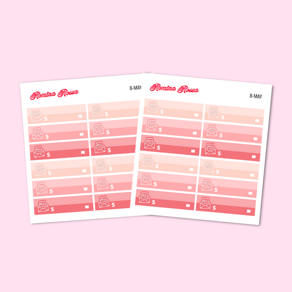 Bill Due Stickers - May 2025