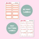 May 2025 Monthly Labels | EC 7x9 Planner