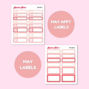 May 2025 Monthly Labels | EC 7x9 Planner