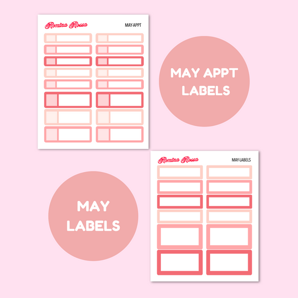 May 2025 Monthly Labels | EC 7x9 Planner