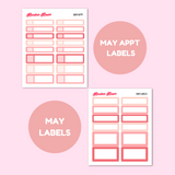 May 2025 Monthly Labels | EC 7x9 Planner