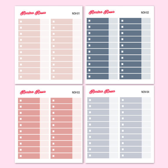 November 2025 Budget Expense Stickers