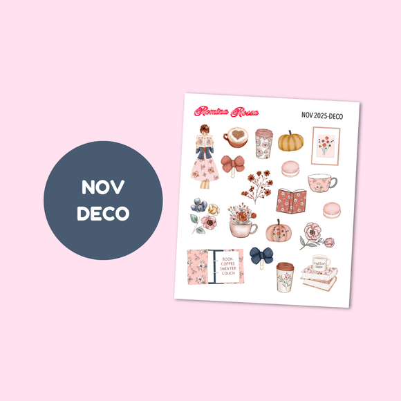 November 2025 Decorative Stickers