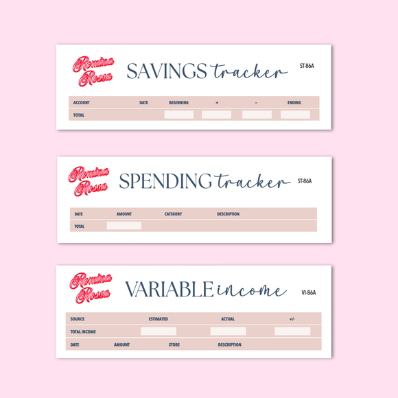 November 2025 Savings/Spending Tracker, Variable Income Tracker | 7x9, 8.5x11 & Petite Monthly Planner