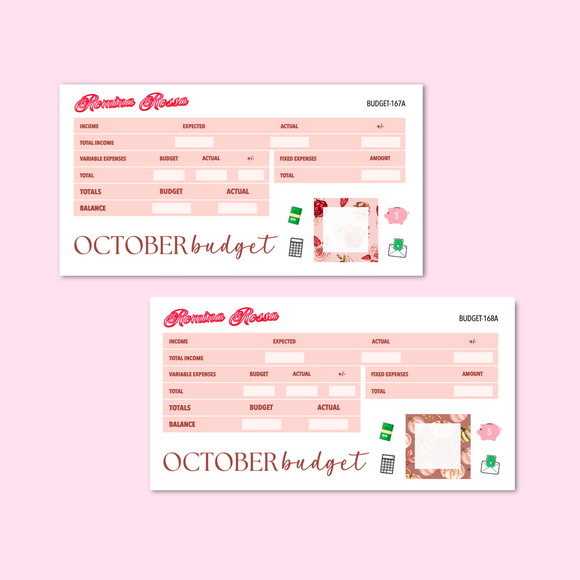 October 2025 Budget Kit | 7x9, 8.5x11 & Petite Monthly Planner
