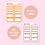 October 2025 Monthly Labels | EC 7x9 Planner