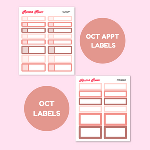 October 2025 Monthly Labels | EC 7x9 Planner