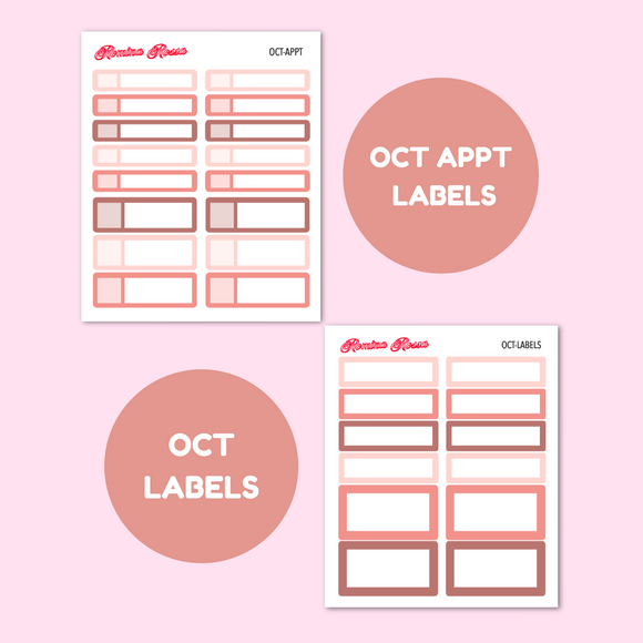 October 2025 Monthly Labels | EC 7x9 Planner