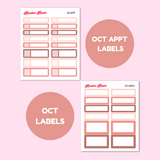 October 2025 Monthly Labels | EC 7x9 Planner