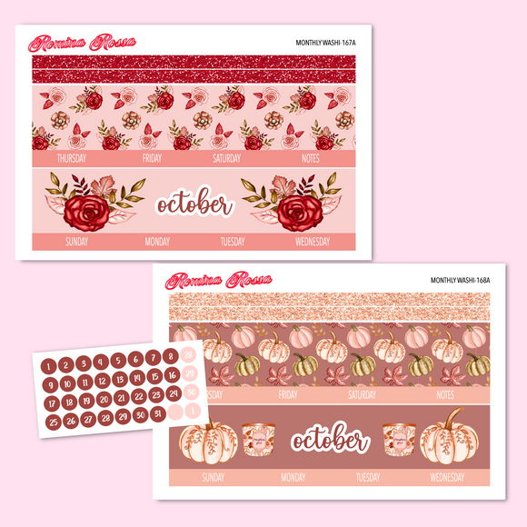 October 2025 Monthly Stickers | 7x9 Planner, 8.5x11 Planner & Petite Planner