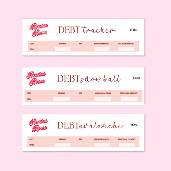 October 2025 Debt Tracker / Debt Snowball / Debt Avalanche | 7x9, 8.5x11, Petite Monthly Planner