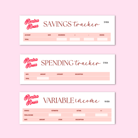 October 2025 Savings/Spending Tracker, Variable Income Tracker | 7x9, 8.5x11 & Petite Monthly Planner