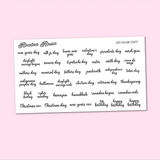 2025 Holiday Script Stickers | Full & Mini Foiled Sheets