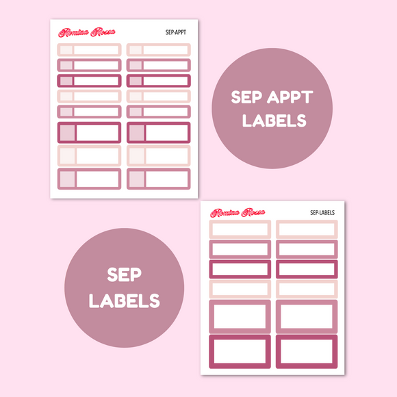 September 2025 Monthly Labels | EC 7x9 Planner