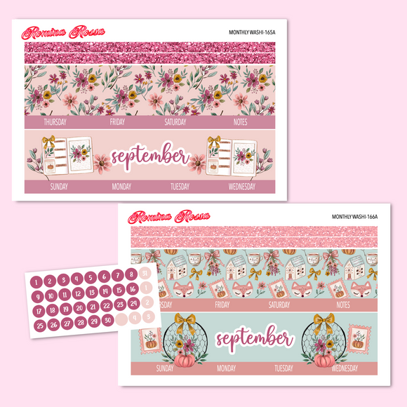 September 2025 Monthly Stickers | 7x9 Planner, 8.5x11 Planner & Petite Planner