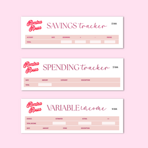 September 2025 Savings/Spending Tracker, Variable Income Tracker | 7x9, 8.5x11 & Petite Monthly Planner